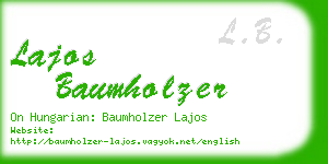 lajos baumholzer business card